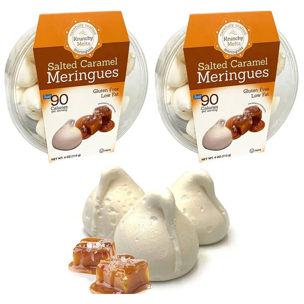 2 Pk Salted Caramel Meringue Cookies Fat Gluten Free Nut Free Snack Sweet Treats