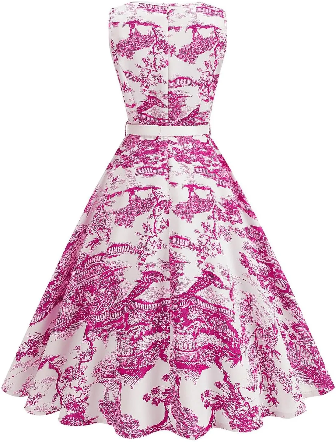 2025 Womens Summer Floral Print Dress Sleeveless Casual Flowy Sundress A Line Ruffle Wedding Guest Outfit Casual Spring Dress