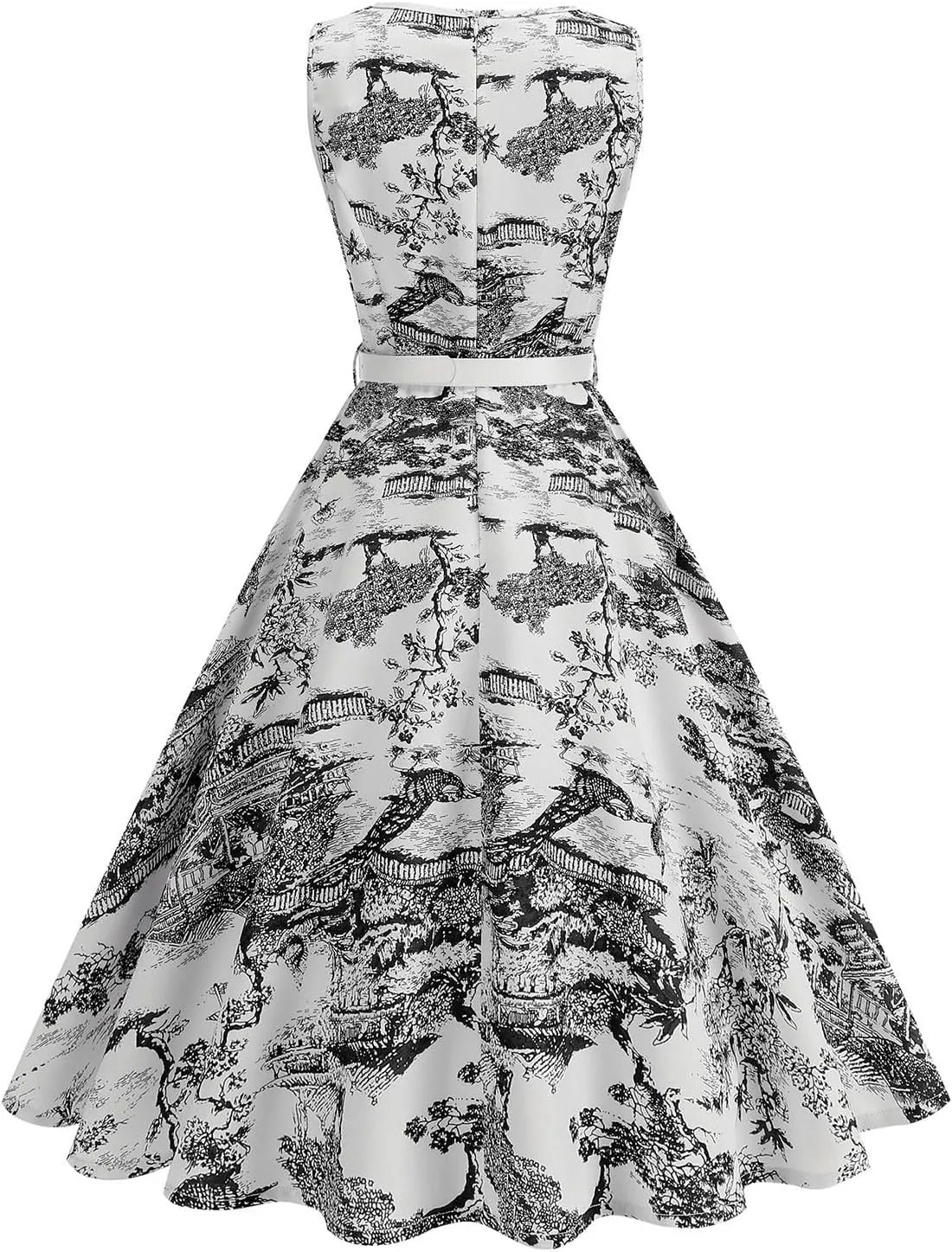 2025 Womens Summer Floral Print Dress Sleeveless Casual Flowy Sundress A Line Ruffle Wedding Guest Outfit Casual Spring Dress