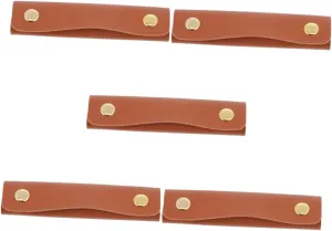 5 Pcs Luggage Handle Covers Bag Handle Wrap Wallet Handle Protector Pu Leather Purse Handle Saddle Bag Decor Comfortable Elastic