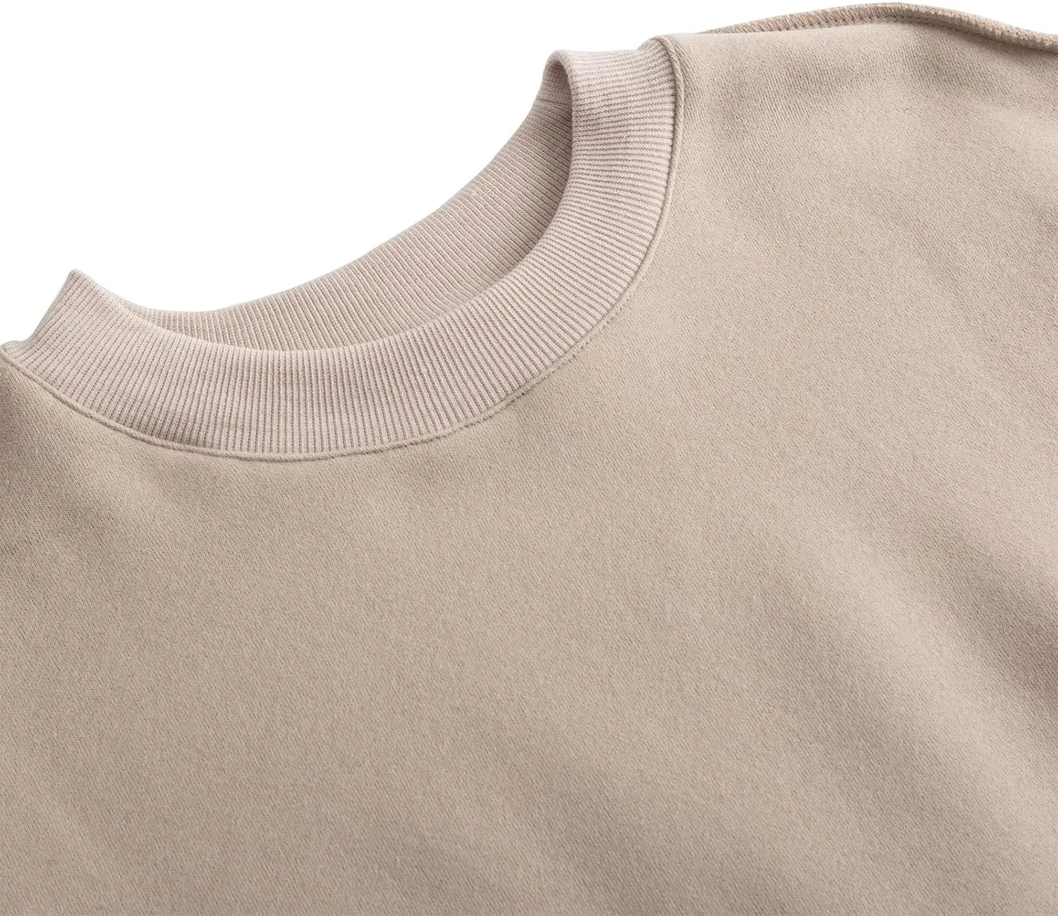Amazhiyu Women Cropped Sweatshirt Long Sleeves Pullover Fleece Crop Tops