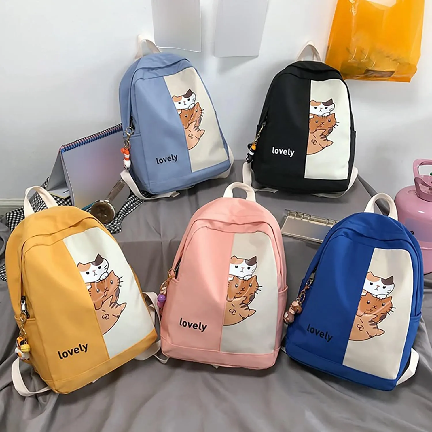 Anti Theft Backpack with Secured Zipper Comfortable Leather Student Backpacks Fashion Faux Work Travel Handbags(Yellow)