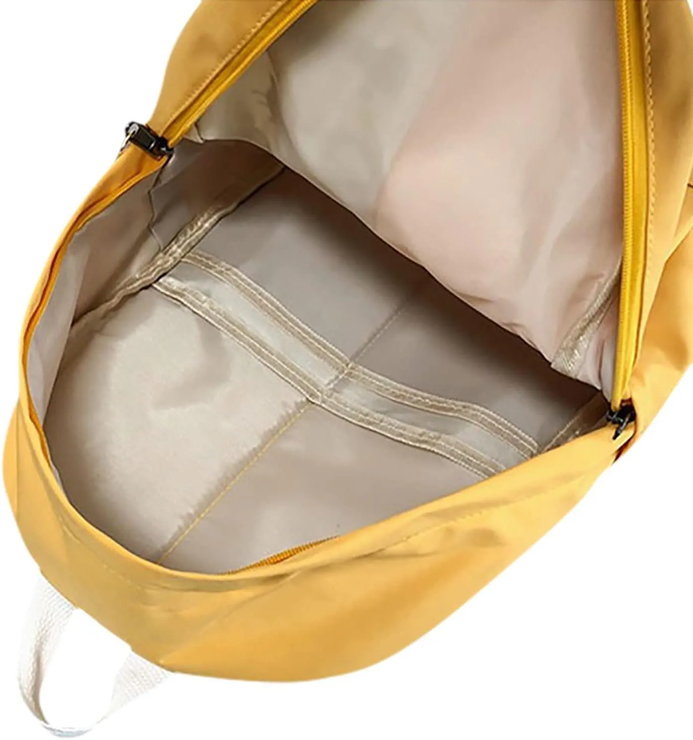Anti Theft Backpack with Secured Zipper Comfortable Leather Student Backpacks Fashion Faux Work Travel Handbags(Yellow)