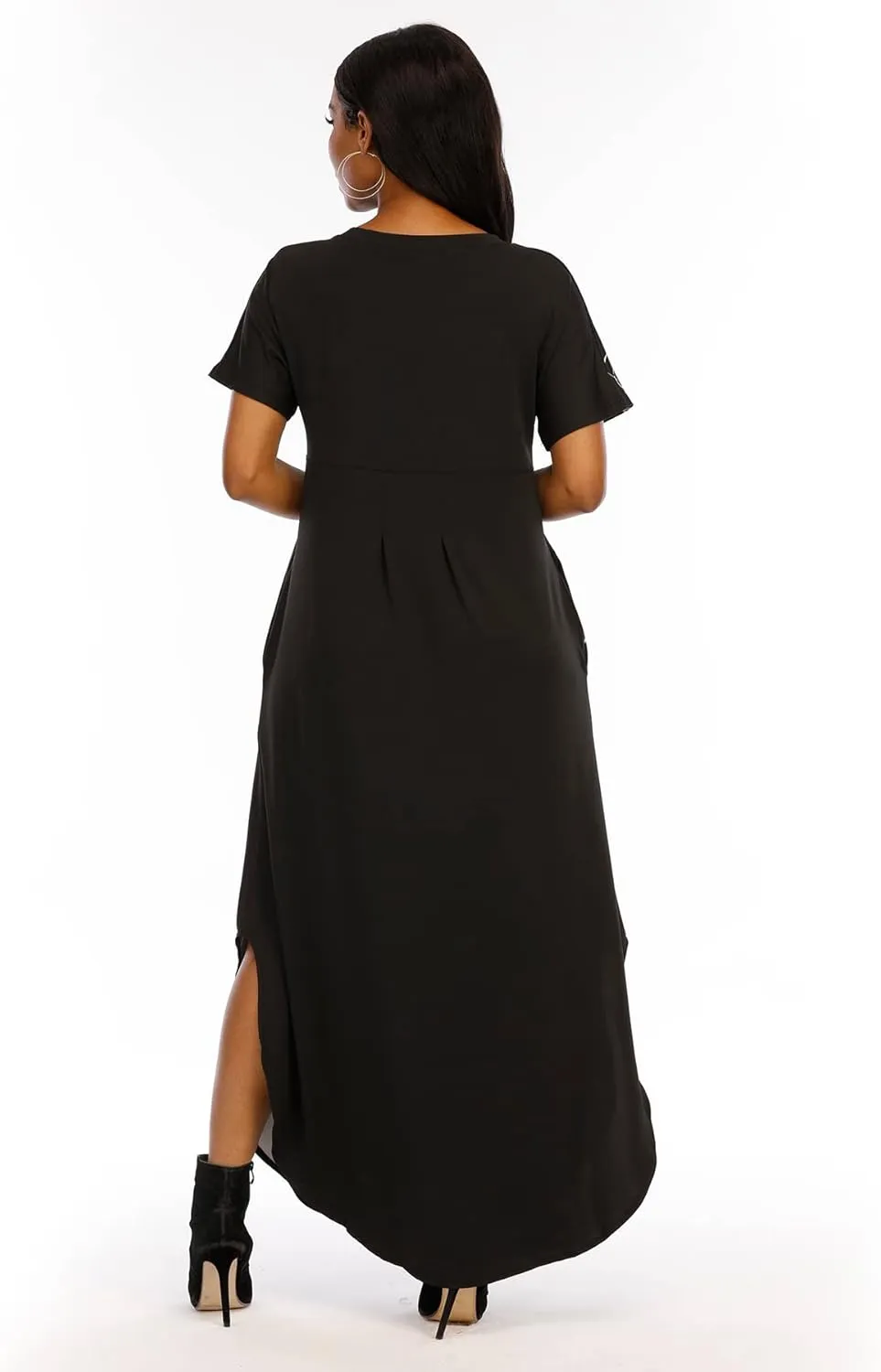 AZPSRT Fashion Women's African American Art Print Dress Casual Loose Dresses