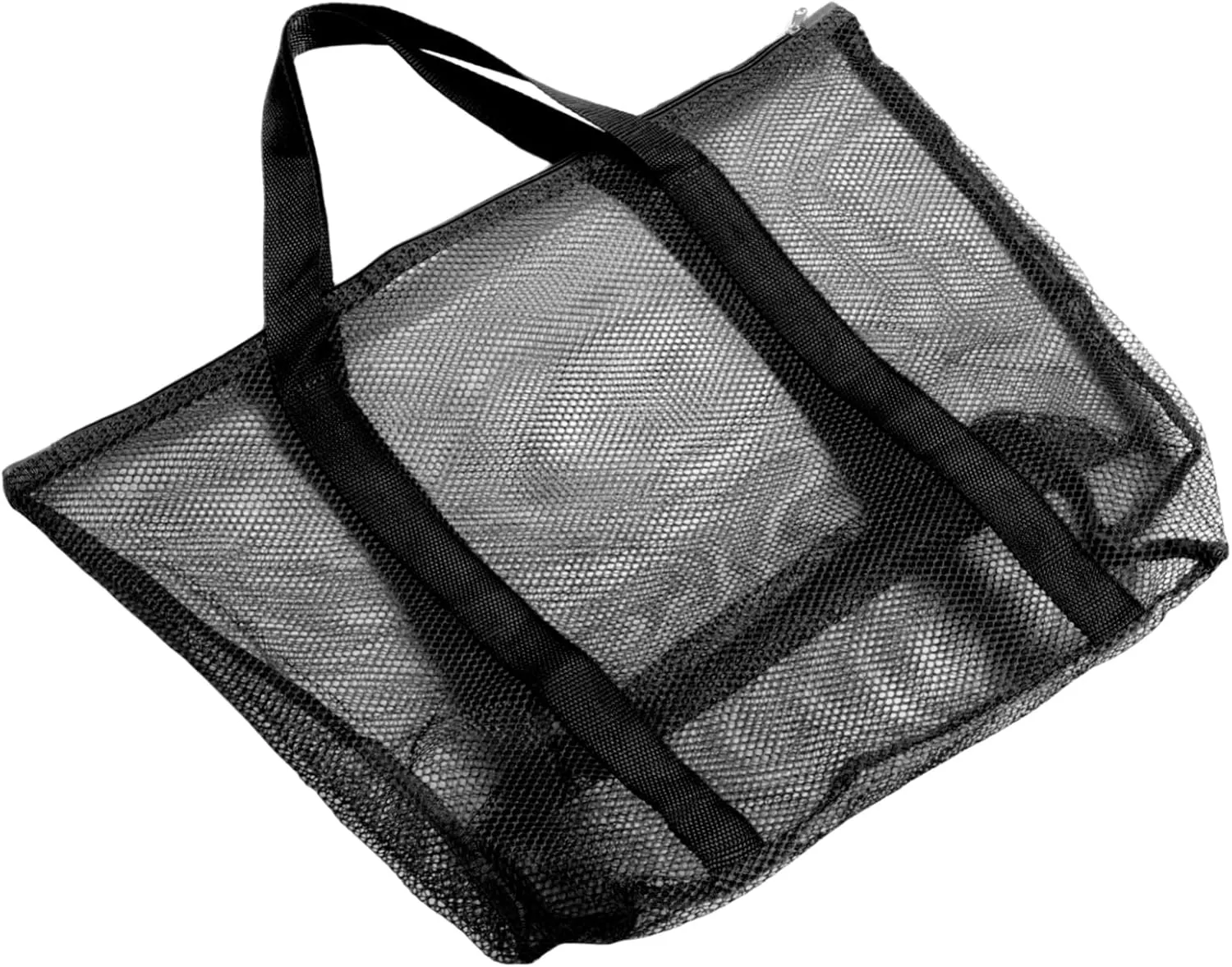 BESTYASH Transparent Mesh Beach Tote Bag Large Capacity Shopping Bag with Comfortable Shoulder Strap for Summer Outings Travel Essentials and Family Beach Gear Storage