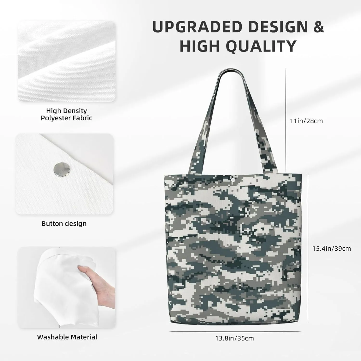 Black and White Race Checkered Flag Canvas Totes Bag Shoulder Bags Shopping Crossbody Work Bag 13.8 X 15.4 inch