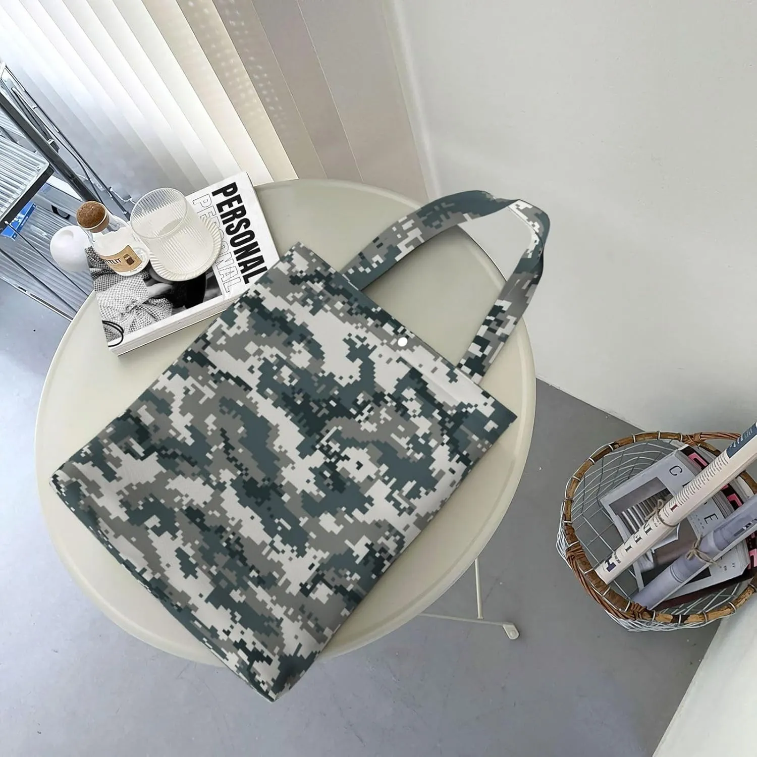 Black and White Race Checkered Flag Canvas Totes Bag Shoulder Bags Shopping Crossbody Work Bag 13.8 X 15.4 inch