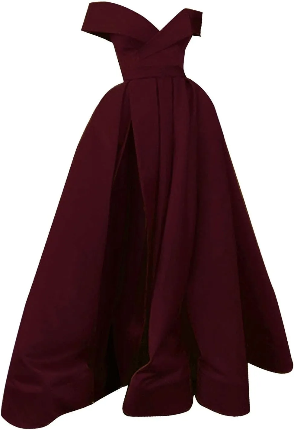 Black Formal Dresses for Women Gowns Evening Party Cocktail Dress Split Elegant V Neck Wrap Ruffle Wedding Guest Dress