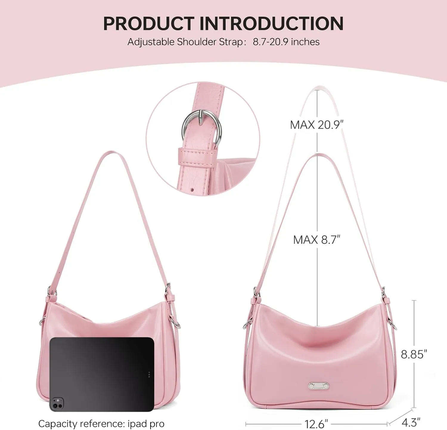 Black Leather Shoulder Purse For Women: Crossbody Bags Small Handbags - Elegant Comfortable for Daughters and Young Girls