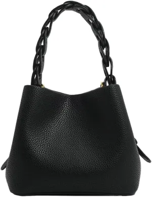 Bohemian Woven Bucket Bag, Mini Crossbody Purse for Women, Fashionable Straw Shoulder Handbag, Cute Small Tote & Clutch