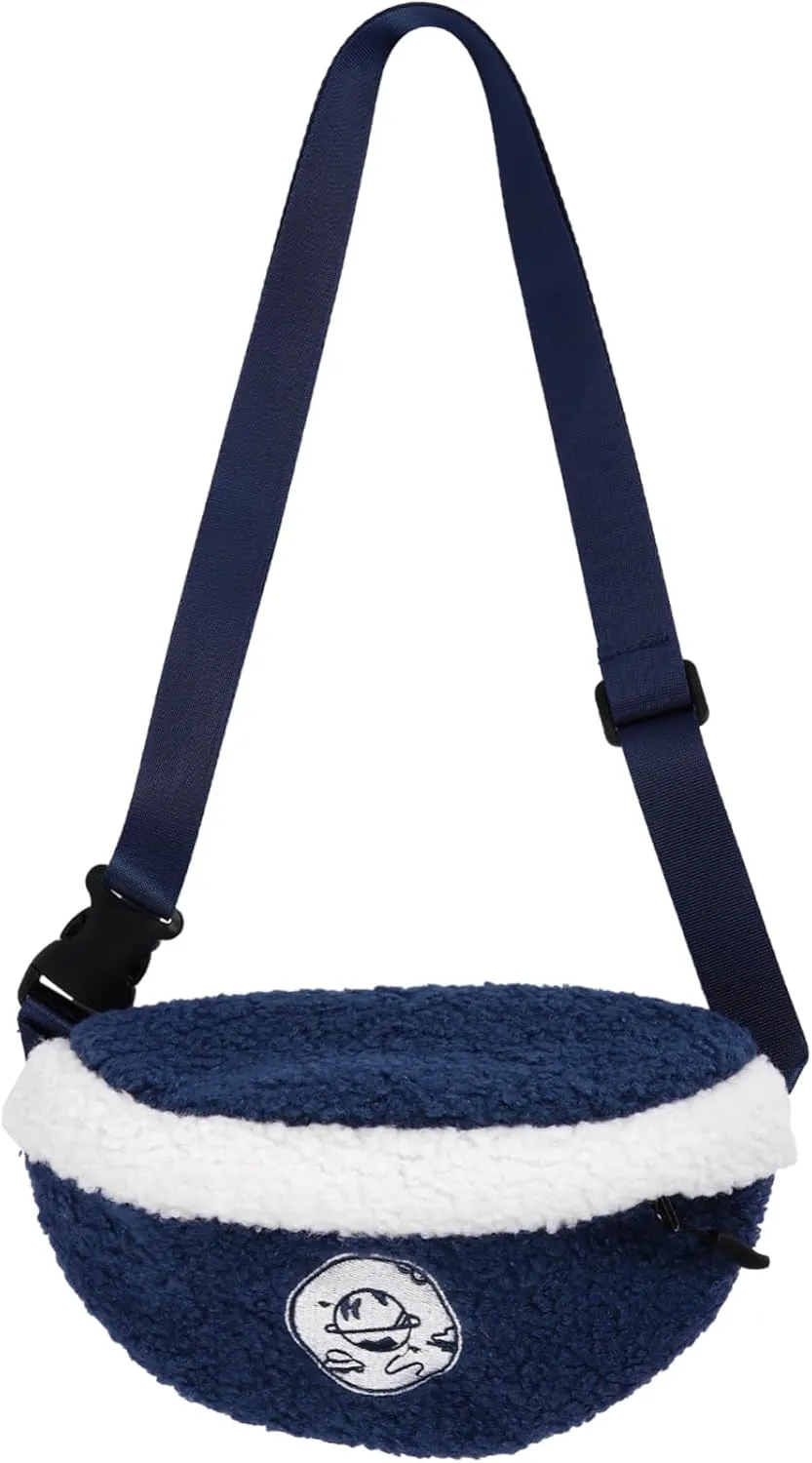 Chic Girls Bag Plush Lamb Fur Fashion Pouch for Women Chest Bag Comfortable Cross Body Pouch Material