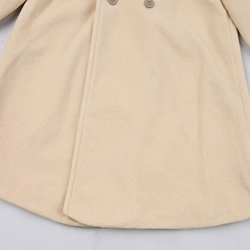 Children Kid Girls Autumn Winter Clothes Stylish Cloak Button Jacket Warm Coat 1-5 Years