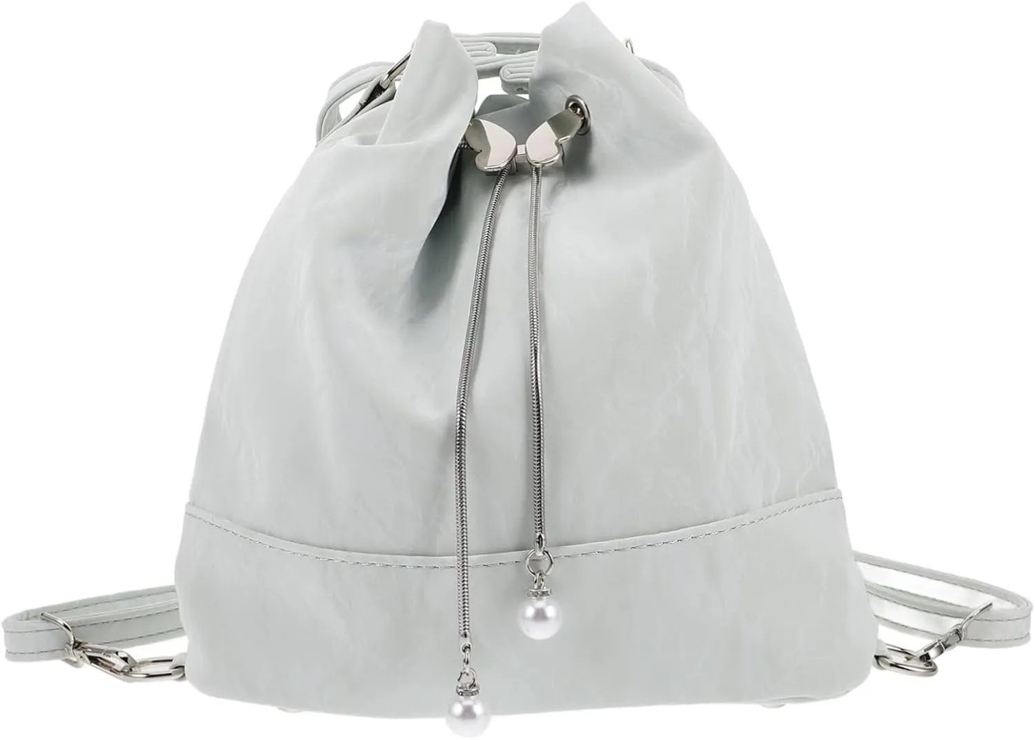 Cute Women's Bucket Bag Drawstring Closure Mesh Tote Bag Sling Bag Comfortable and for Daily Use
