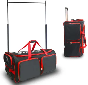 Dance Duffel Bag with Detachable Garment Rack & 6 Compartments - 28Inch Foldable Gym Bag for Ballet/Sports Gear, Waterproof Shoe Compartment, Wheels for Travel Dance