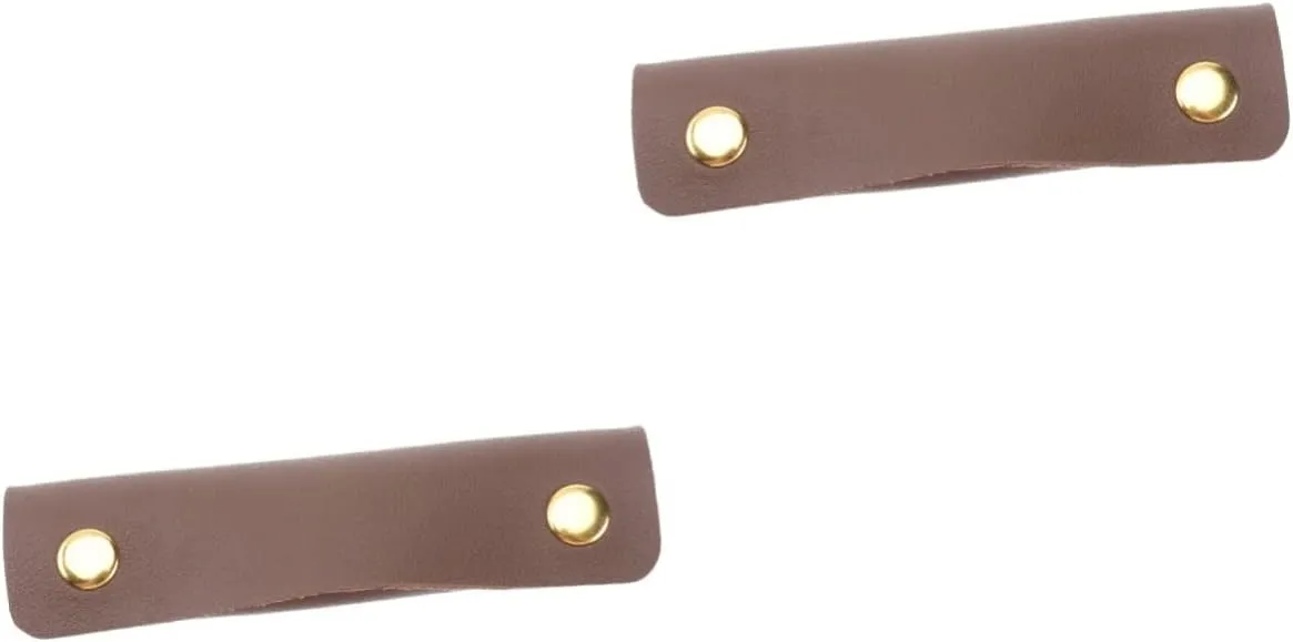 Didiseaon 2 Pcs Stylish Bag Handle Wrap Wallet Handle Protector for Purse Handbag Wallet Saddle Bag Decor Comfortable Elastic Pu Leather