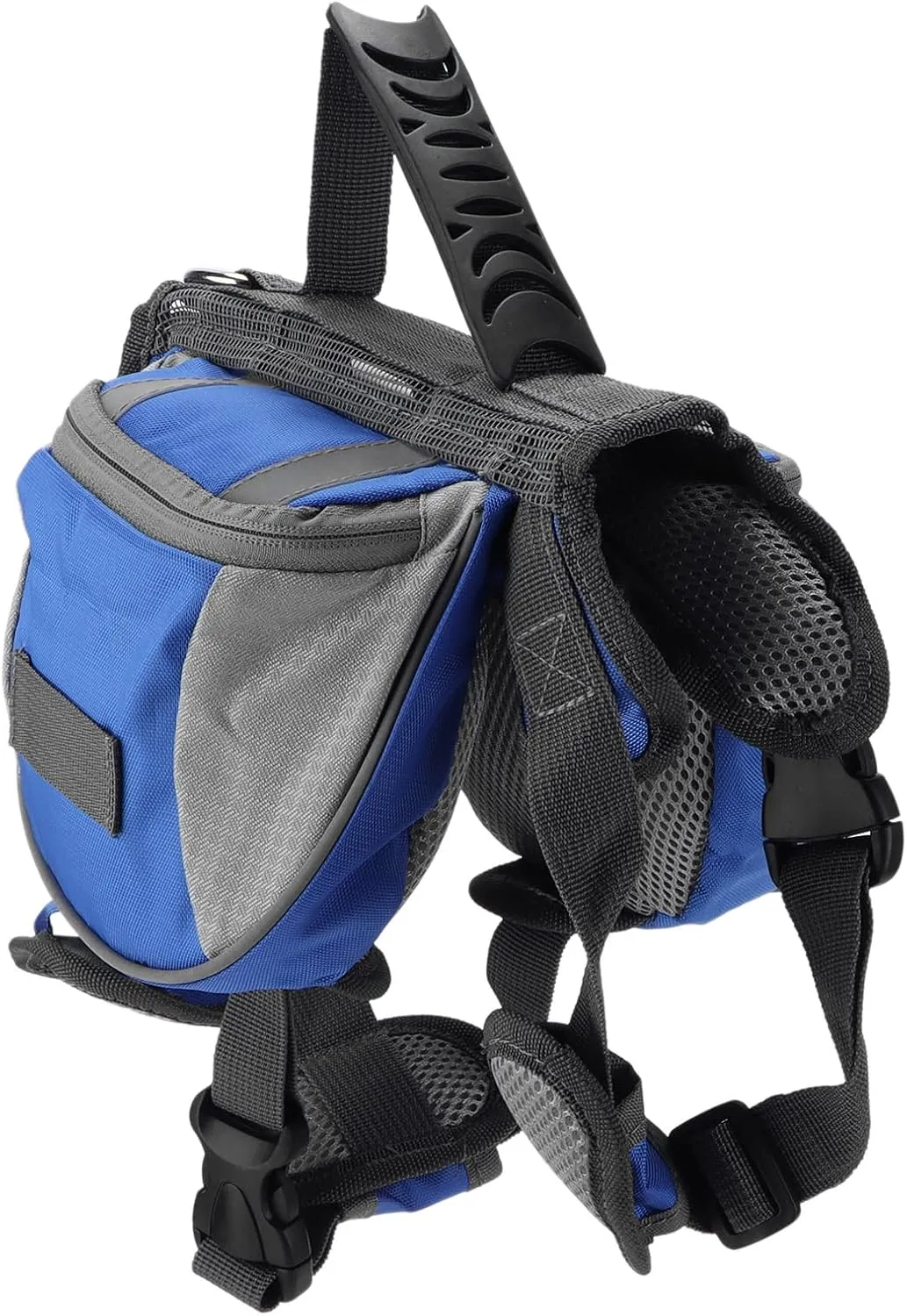 Dog Saddle Bag of Comfortable Adjustable Reflective Strip - for Small Medium Sized Dogs, Pet Pressure Pack to Run and Hike (M)