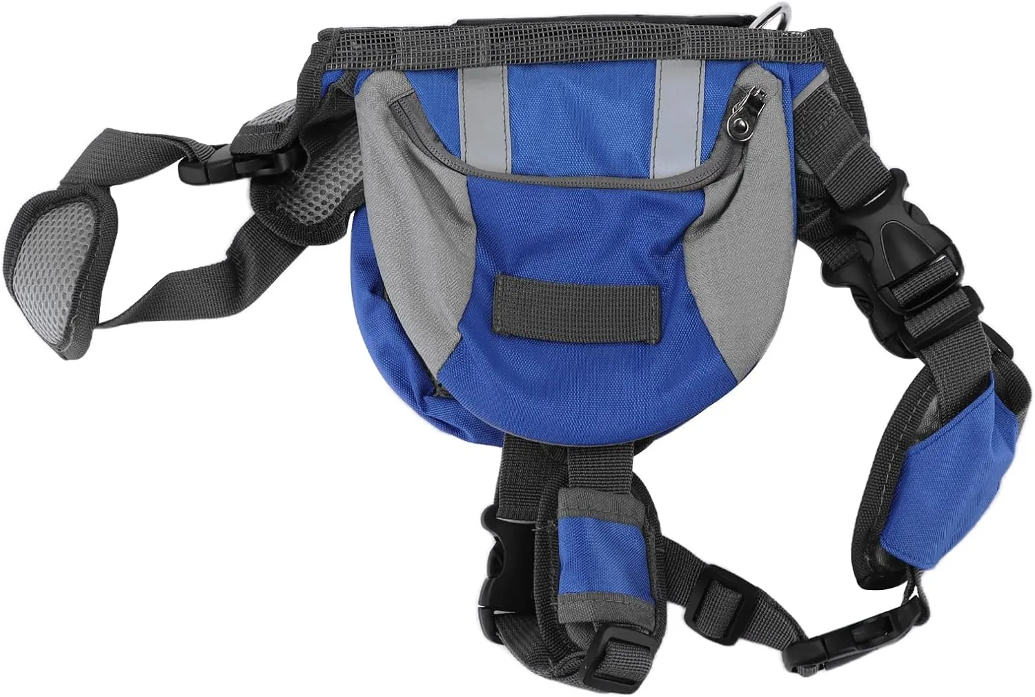 Dog Saddle Bag of Comfortable Adjustable Reflective Strip - for Small Medium Sized Dogs, Pet Pressure Pack to Run and Hike (M)