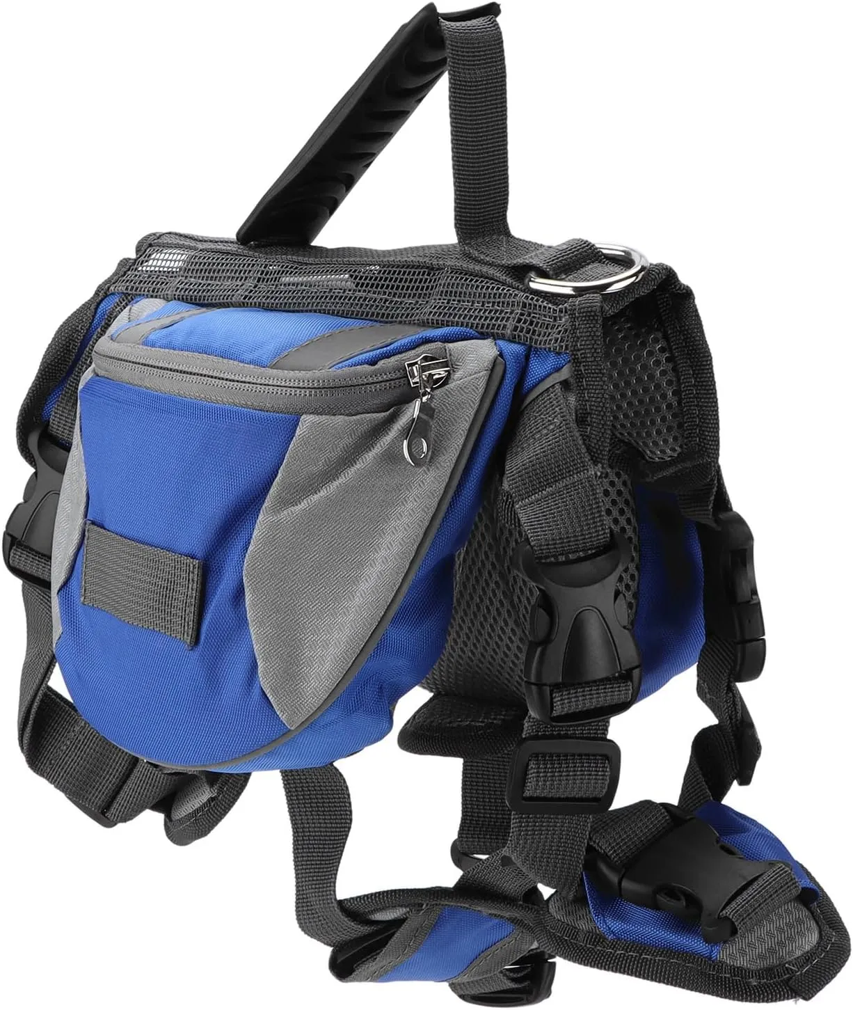 Dog Saddle Bag of Comfortable Adjustable Reflective Strip - for Small Medium Sized Dogs, Pet Pressure Pack to Run and Hike (M)