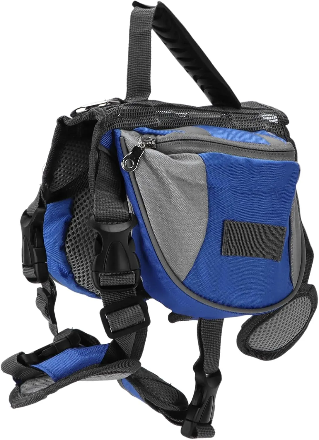 Dog Saddle Bag of Comfortable Adjustable Reflective Strip - for Small Medium Sized Dogs, Pet Pressure Pack to Run and Hike (M)