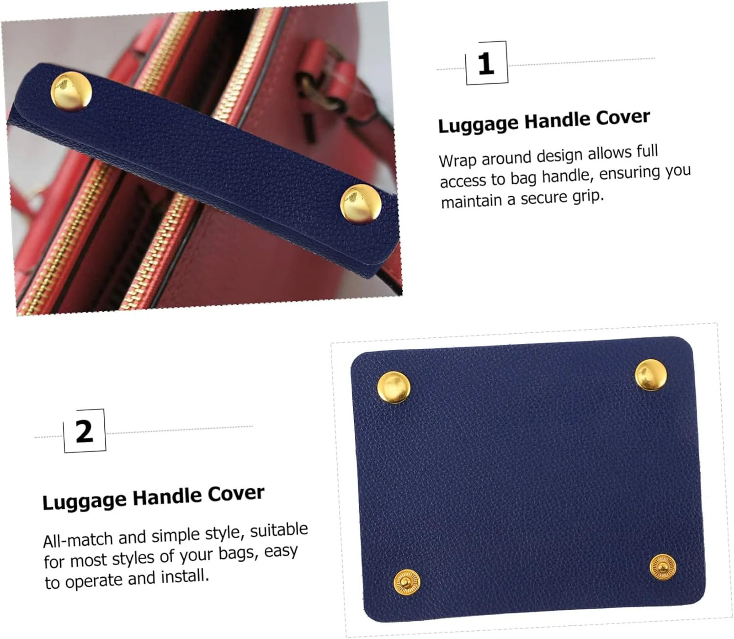 DOITOOL Leather Bag Handle Protector Easy Installation for Crossbody Purse Decorative Wrap Comfortable Fit