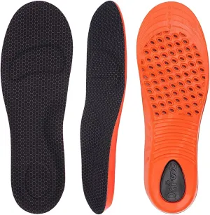Dr.Foot Arch Support Insoles, Relief from Plantar Fasciitis, Metatarsal and Heel Pain, Comfortable Breathable Sports Shoe Inserts, Shock Absorption for Women and Men (Medium)
