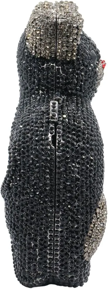 Evening Clutch Bags Bling Cocktail Party Rhinestone Handbag Crystal Cat Shape Crossbody bag