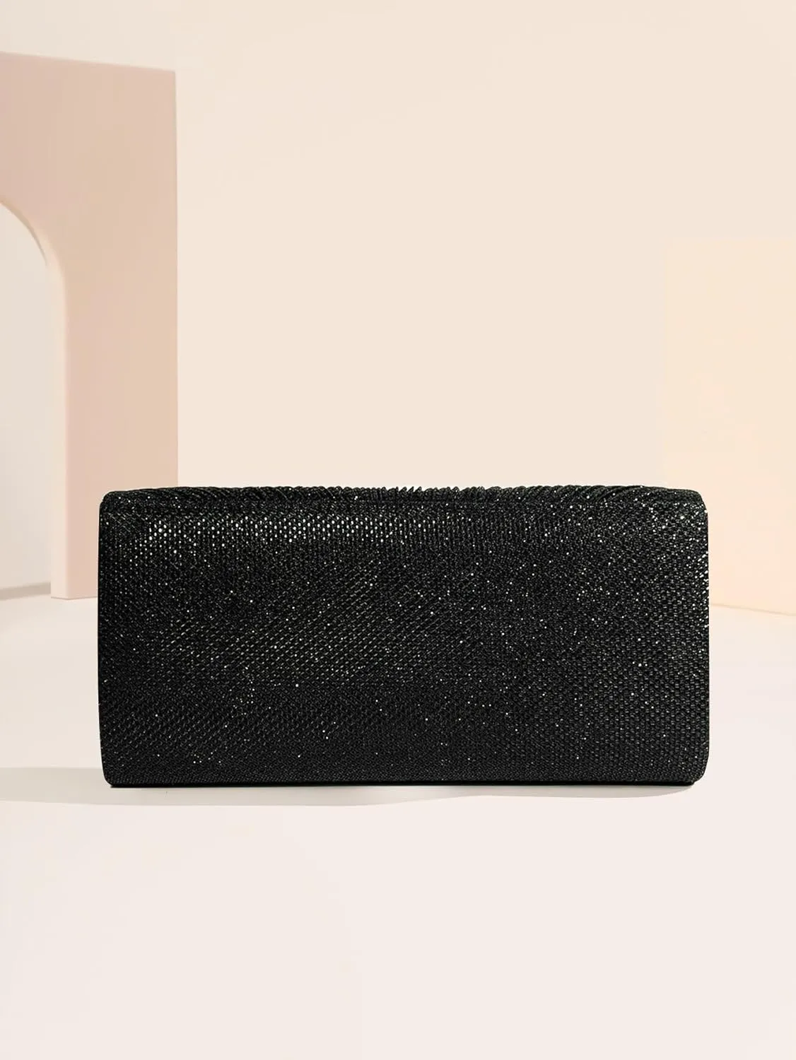 Fashion Pleated Glitter Dinner Bag Mini Clutch Bag Fancy Wedding Bag Chain Shoulder Bag Diagonal Span bag