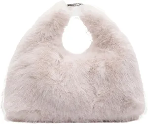 Faux Fur Shoulder Bag Women Trendy Plush Handbag Crossbody Clutch Fall Winter Daily Commuter Bag Party Wedding Gift