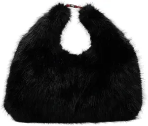 Faux Fur Shoulder Bag Women Trendy Plush Handbag Crossbody Clutch Fall Winter Daily Commuter Bag Party Wedding Gift