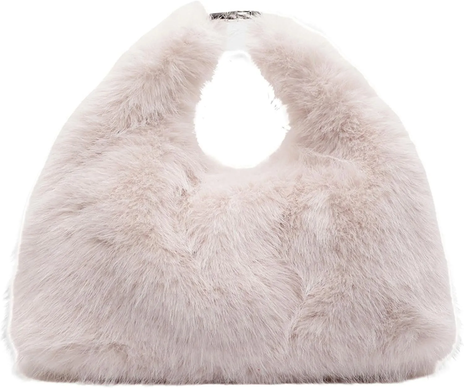 Faux Fur Shoulder Bag Women Trendy Plush Handbag Crossbody Clutch Fall Winter Daily Commuter Bag Party Wedding Gift