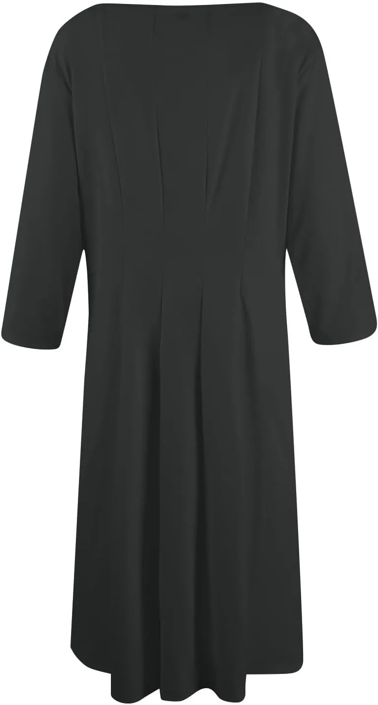 Formal Casual Dresses for Women 2025 Summer Spring 3/4 Sleeve Midi Casual Swing Pleated A Line Dress