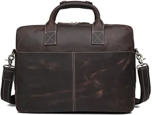 HBJWOV Men's Business Briefcase Men's Leather Shoulder Messenger Bag Handbag Handbag For 15.6" Laptop