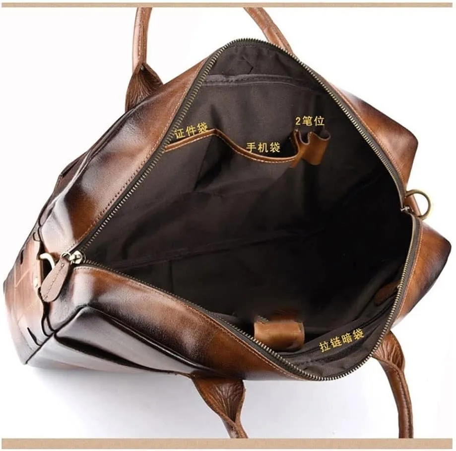 HBJWOV Men's Handbag Shoulder Leather Laptop Bag Briefcase Men's Messenger Bag