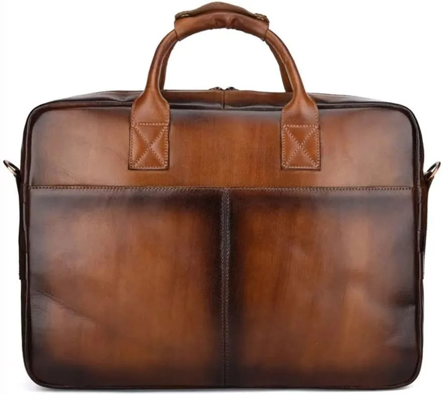 HBJWOV Men's Handbag Shoulder Leather Laptop Bag Briefcase Men's Messenger Bag