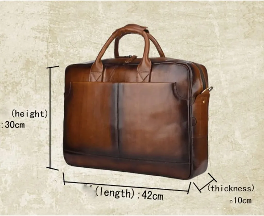 HBJWOV Men's Handbag Shoulder Leather Laptop Bag Briefcase Men's Messenger Bag