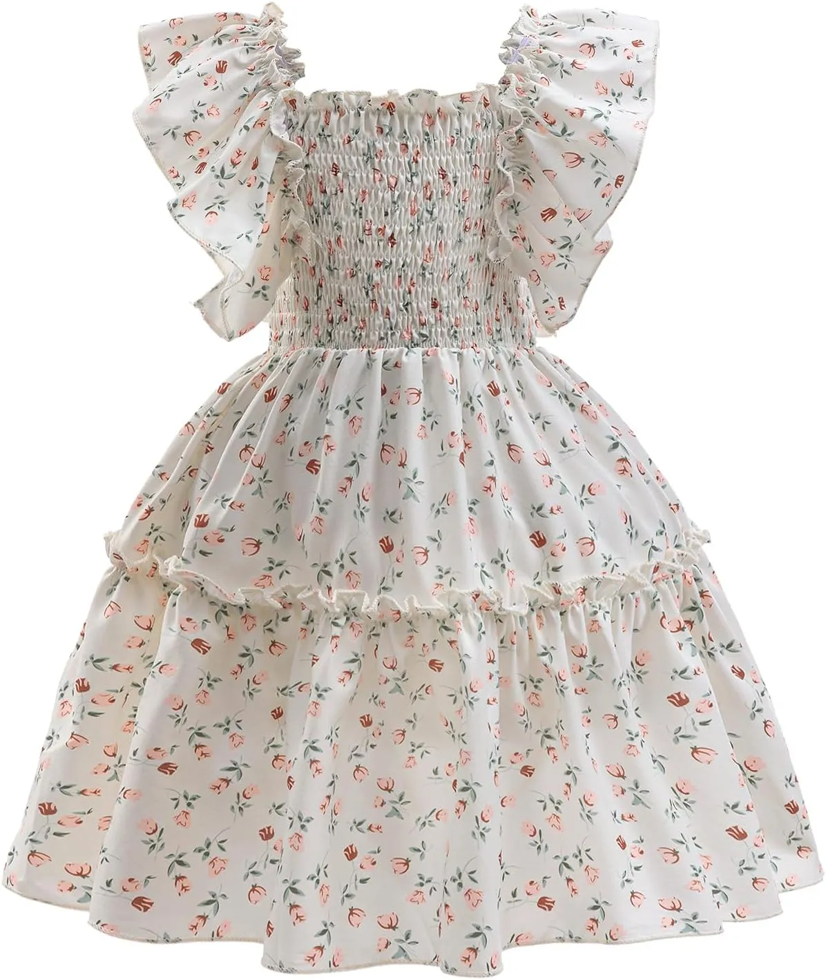 HNXDYY Little Girl Tutu Dress Ruffle Summer Holiday Casual Princess Dresses