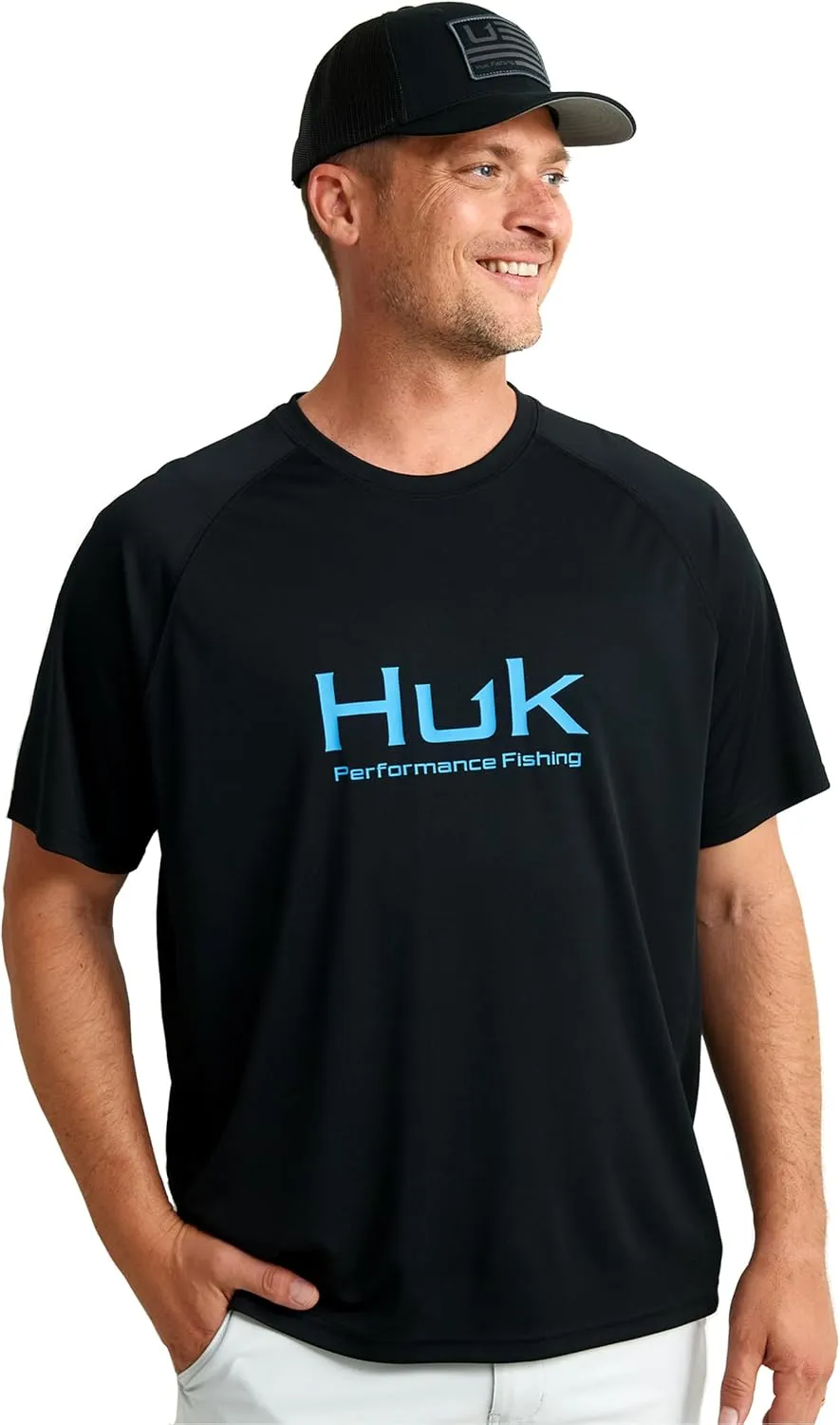 HUK Men's Pursuit Short Sleeve, Performance Shirt   Sun Protection