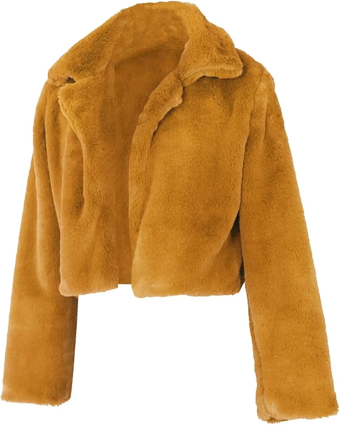 JURIS Ladies Fur Coats Fur Coat - A Stylish Winter Essential Faux Fur Cardigan Short Jacket Women's Plush Jacket