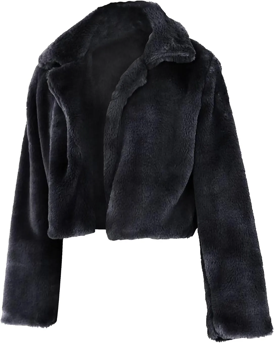 JURIS Ladies Fur Coats Fur Coat - A Stylish Winter Essential Faux Fur Cardigan Short Jacket Women's Plush Jacket