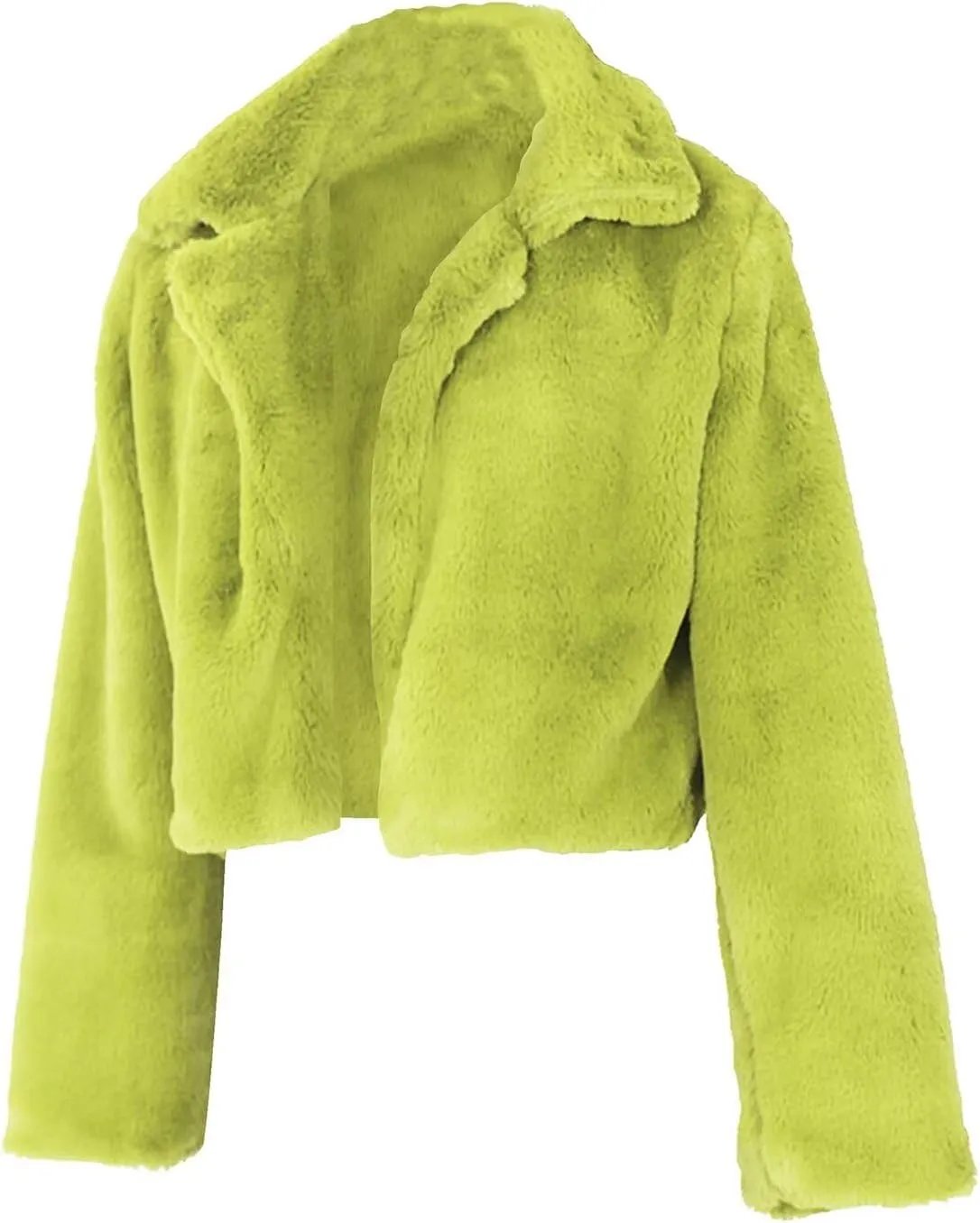 JURIS Ladies Fur Coats Fur Coat - A Stylish Winter Essential Faux Fur Cardigan Short Jacket Women's Plush Jacket