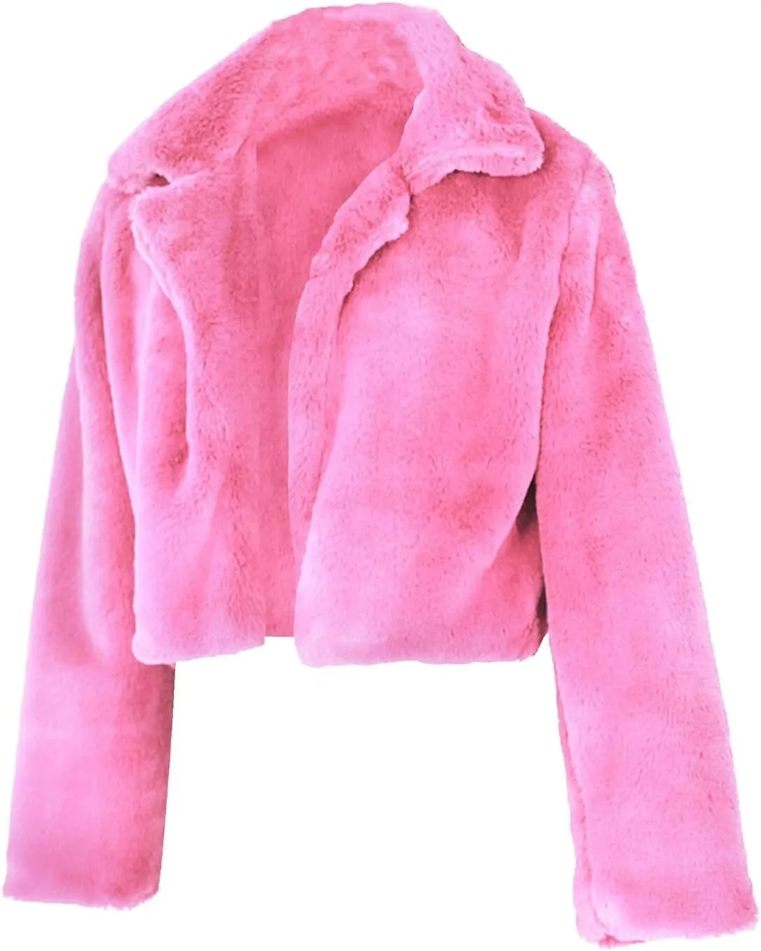 JURIS Ladies Fur Coats Fur Coat - A Stylish Winter Essential Faux Fur Cardigan Short Jacket Women's Plush Jacket