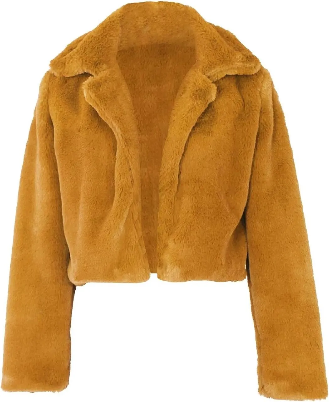 JURIS Ladies Fur Coats Fur Coat - A Stylish Winter Essential Faux Fur Cardigan Short Jacket Women's Plush Jacket