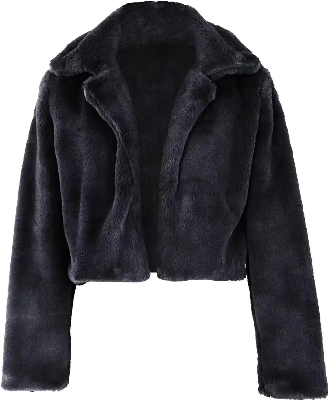 JURIS Ladies Fur Coats Fur Coat - A Stylish Winter Essential Faux Fur Cardigan Short Jacket Women's Plush Jacket