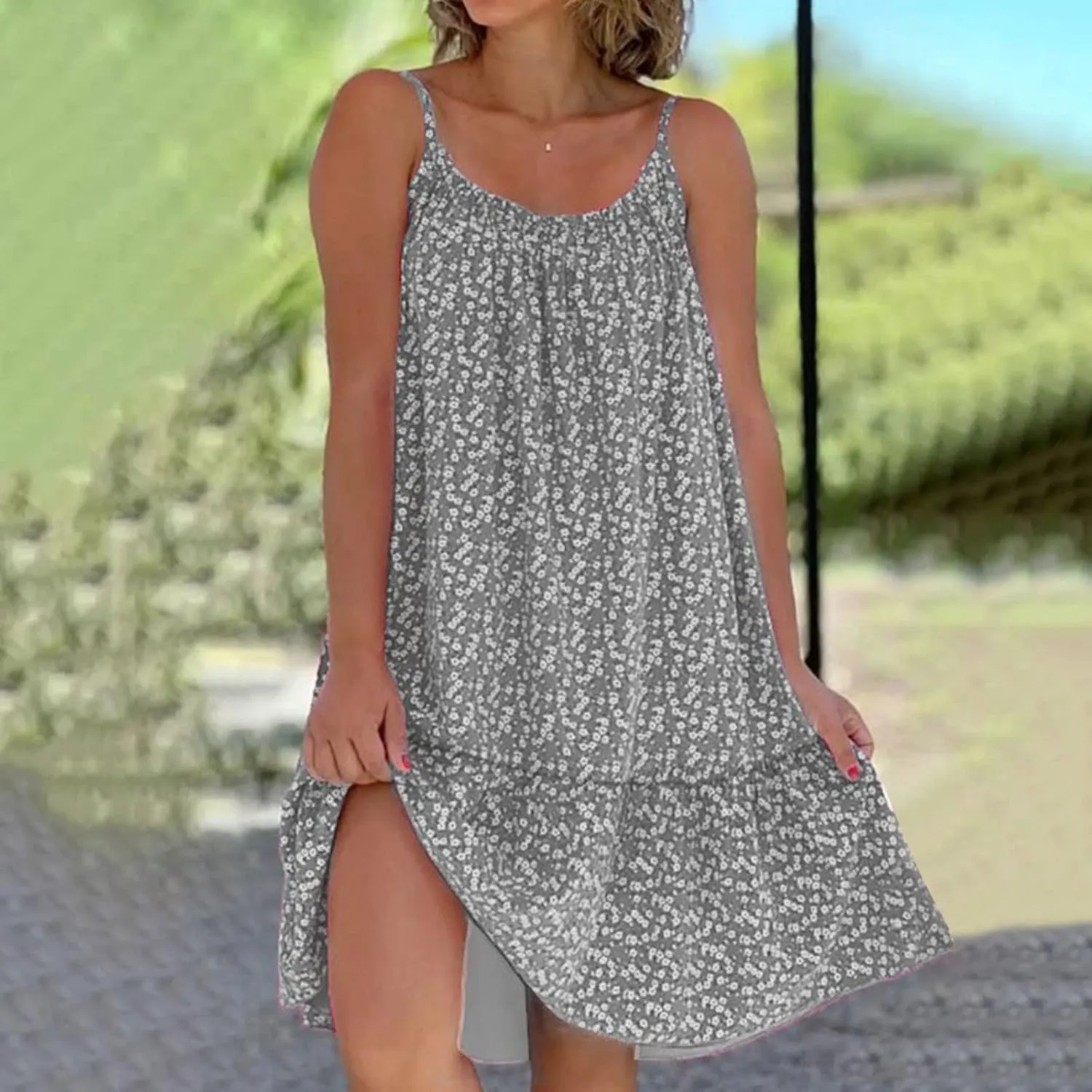 Kaftan Dresses for Women Beach Cover Up Strapless Floral Sundress Tropical Vacation Swimwear