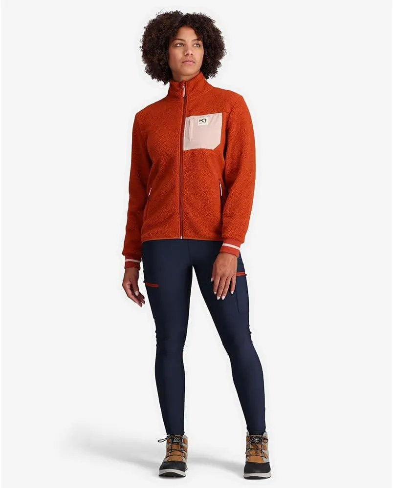 Kari Traa Rothe Women's Midlayer Coat - Soft Insulated Zip Up Fleece Jacket Relaxed Fit