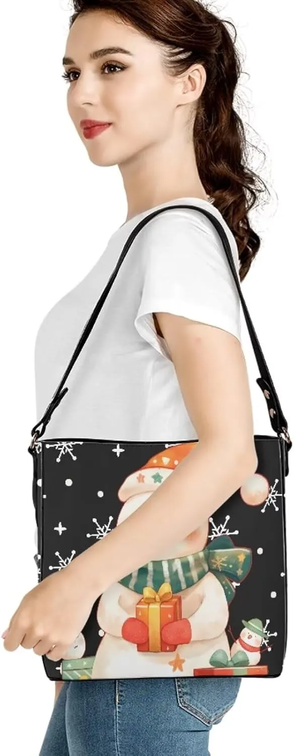 Large Bucket Bag for Women Zipper Compartment Pocket Waterproof Crossbody Bag Comfortable Handbag Trip