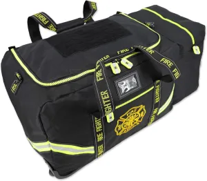 Lightning X Fireman's Value Edition XL Firefighter Step-In Turnout Gear Bag w/Wheels, Helmet Pocket & Maltese Cross for First Responder