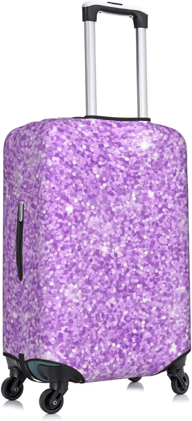 Lilac Glittering Luggage Cover,Washable Suitcase Covers Fashion Luggage Covers,Anti-Scratch Suitcase Protector Cover