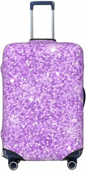 Lilac Glittering Luggage Cover,Washable Suitcase Covers Fashion Luggage Covers,Anti-Scratch Suitcase Protector Cover