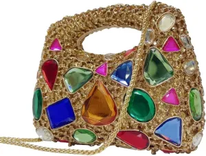 Luxury Evening Bag Gem Clutch Purse Crystal Prom Handbag Wedding Purse for Party